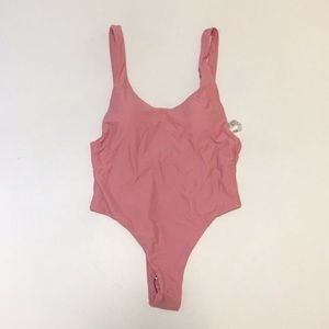 * Shein Pink  Low Back One Piece Bathing Suit NWOT